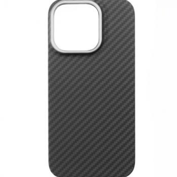 Aramid mágneses karbon tok, Iphone 16 Pro, Fekete kép
