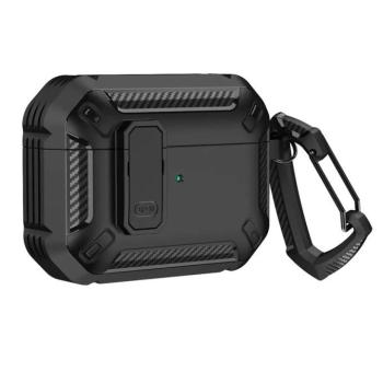 Armor tok karabínerrel AirPods 4 - fekete kép