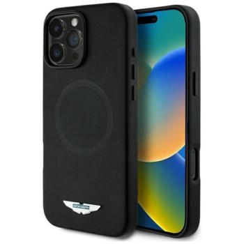 Aston Martin ASHMP16XPLOK HC FW Logo MagSafe-kompatibilis tok iPhone 16 Pro Max - fekete kép