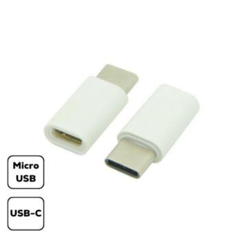 Átalakító adapter MICRO USB-ről USB-C-re, fehér kép