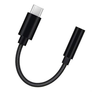 Átalakító adapter Type-C-ről Jack-e, Fekete kép