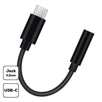 Átalakító adapter USB-C-ről Jack-re, fekete kép