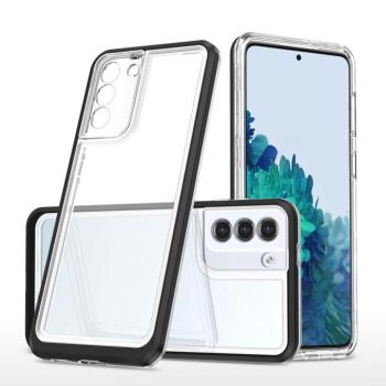 átlátszó 3in1 tok Samsung Galaxy S23 szilikon tok keret fekete kép