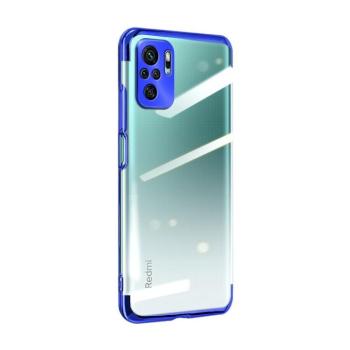 Átlátszó tok színes fém kerettel Xiaomi Redmi Note 10 5G / Poco M3 Pro kék kép