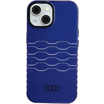 Audi AU-IMLMIP15-A6/D3-BE IML MagSafe-kompatibilis keménytok iPhone 15 - tengerészkék kép