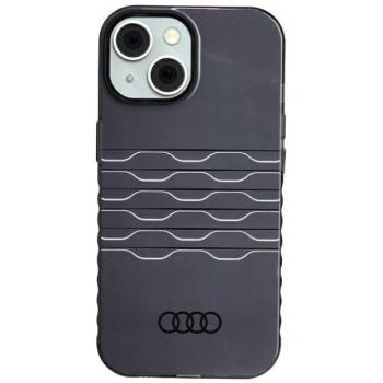 Audi AU-IMLMIP15-A6/D3-BK IML MagSafe-kompatibilis keménytok iPhone 15 - fekete kép