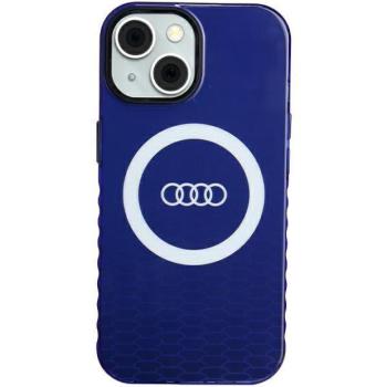 Audi AU-IMLMIP15-Q5/D2-BE IML Big Logo MagSafe-kompatibilis keménytok iPhone 15 - tengerészkék kép
