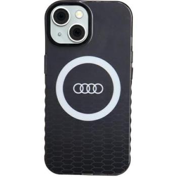 Audi AU-IMLMIP15-Q5/D2-BK IML Big Logo MagSafe-kompatibilis keménytok iPhone 15 - fekete kép