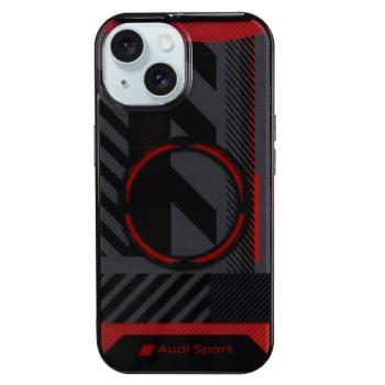 Audi AU-IMLMIP15M-RSQ/D2-BK IML Sport MagSafe kompatibilis keménytok iPhone 15 Plus / 14 Plus - fekete kép