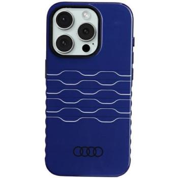 Audi AU-IMLMIP15P-A6/D3-BE IML MagSafe-kompatibilis keménytok iPhone 15 Pro - tengerészkék kép