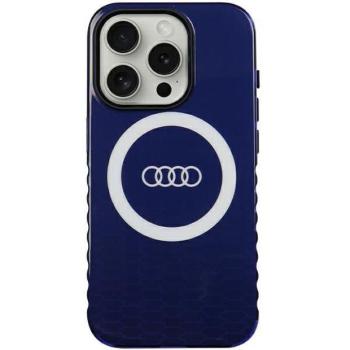 Audi AU-IMLMIP15P-Q5/D2-BE IML Big Logo MagSafe-kompatibilis keménytok iPhone 15 Pro - tengerészkék kép