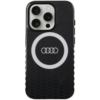 Audi AU-IMLMIP15P-Q5/D2-BK IML Big Logo MagSafe-kompatibilis keménytok iPhone 15 Pro - fekete kép