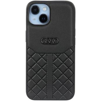 Audi AU-TPUPCIP14-Q8/D1-BK Genuine Leather keménytok iPhone 14 - fekete kép