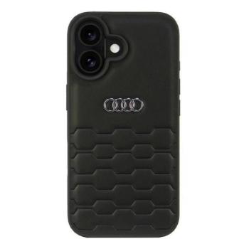 Audi AU-TPUPCIP16-GT/D2-BK Synthetic Leather keménytok iPhone 16 - fekete kép