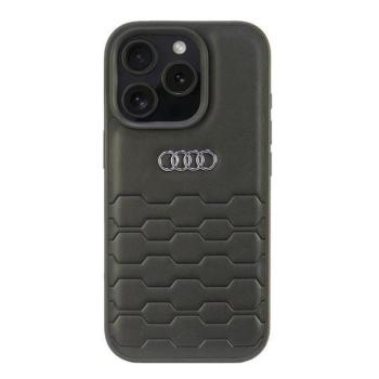 Audi AU-TPUPCIP16P-GT/D2-BK Synthetic Leather keménytok iPhone 16 Pro - fekete kép