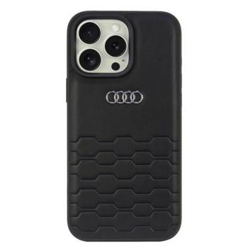 Audi AU-TPUPCIP16PM-GT/D2-BK Synthetic Leather keménytok iPhone 16 Pro Max - fekete kép