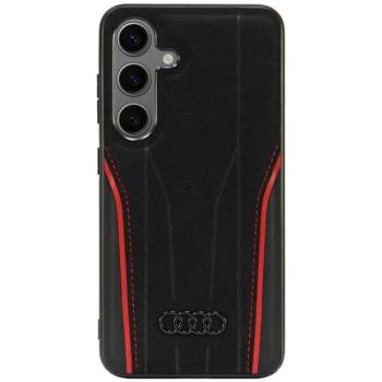 Audi AU-TPUPCS24-R8/D3-RD MagSafe-kompatibilis keménytok Samsung Galaxy S24 - fekete-piros kép