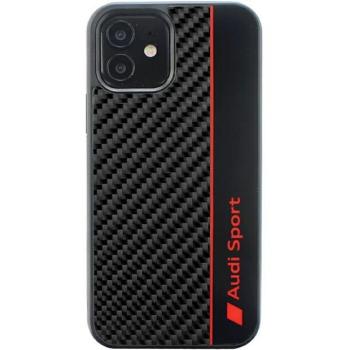 Audi Carbon Fiber Stripe iPhone 11 6.1&quot; fekete keménytok AUS-TPUPCIP11-R8/D1-BK kép