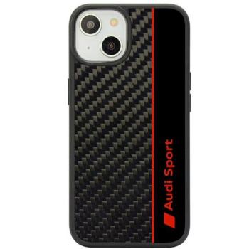 Audi Carbon Fiber Stripe iPhone 14 6.1&quot; fekete keménytok AUS-TPUPCIP14-R8/D1-BK kép