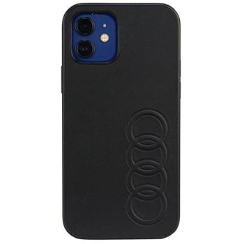Audi Szintetikus bőr iPhone 12/12 Pro 6.1&quot; fekete keménytok AU-TPUPCIP12P-TT/D1-BK kép