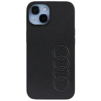 Audi Szintetikus bőr iPhone 14 6.1&quot; fekete keménytok AU-TPUPCIP14-TT/D1-BK kép