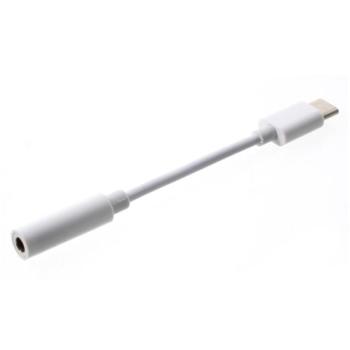 Audió adapter (3.5mm jack aljzat - Type-C) FEHÉR Asus Zenfone 3 5.5 (ZE552KL), Honor 8, Sony Xperia X Compact (F5321), Sony Xperia XZ (F8331), LG V20 (H990), Huawei Nova, Blackberry DTEK60, Google P kép