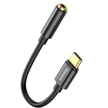 Audió adapter, USB Type-C - 3.5 mm jack átalakító, Baseus L54, fekete kép