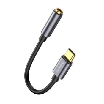 Audió adapter, USB Type-C - 3.5 mm jack átalakító, Baseus L54, szürke kép