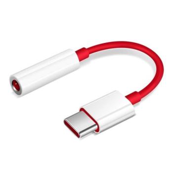 Audió adapter, USB Type-C - 3.5 mm jack átalakító, Oneplus, piros, gyári kép