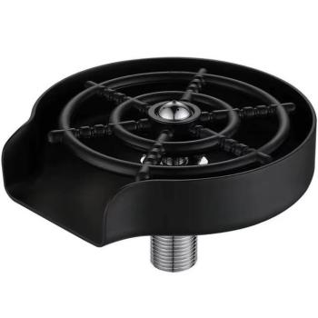 Automata pohár- és üvegmosó és öblítő szett, nagynyomású fúvókával, rugalmas csatlakozóval, Wooze Glass Washer, fekete kép