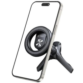 Autós tartó, szellőzőrácsra rögzíthető, 360°-ban forgatható, mágneses, Magsafe kompatibilis, Magsafe gyűrűvel, TP N53 Magnetic Magsafe, fekete kép