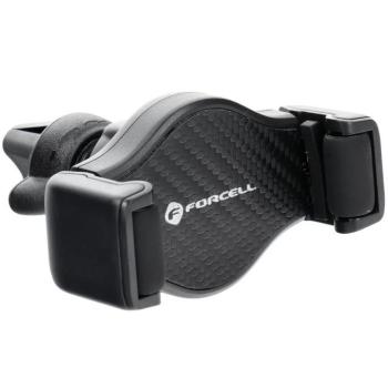 Autós tartó, univerzális, szellőzőre rögzíthető, 4 - 6.5&quot; készülékekhez, 360°-ban forgatható, karbon minta, Forcell Carbon H-CF509, fekete kép