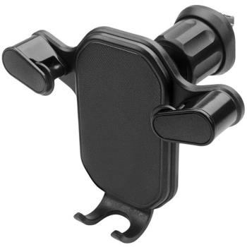 Autós tartó, Univerzális, szellőzőre rögzíthető, 57 - 83 széles készülékig, 360°-ban forgatható, MaxLife MXCH-05, fekete kép