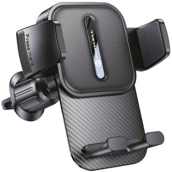 Autós tartó, univerzális, szellőzőre rögzíthető rögzíthető, 55 - 100 cm készülékekhez, 360°-ban forgatható, Forcell F-Grip GuardianAV, fekete kép