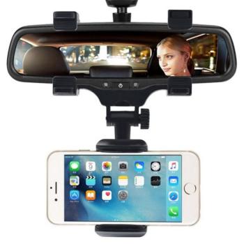 Autós tartó (visszapillantó tükörre, 360°-ban forgatható, 50-90 mm széles) FEKETE CAT S60, Sony Xperia XZ (F8331), Google Pixel XL, Asus Zenfone 3 Max (ZC520TL), Samsung Galaxy A3 (2017) SM-A3 kép