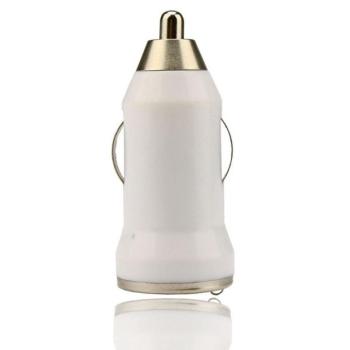 Autós töltő konverter, MINI kivitel (Samsung, HTC, Nokia, LG, ZTE, Motorola) 1A, fehér kép