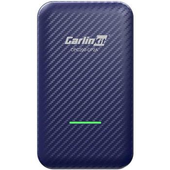 Autós vezeték nélküli adapter, v5.2, karbon minta, Carlinkit 4.0 CPC200 CP2A, kék kép