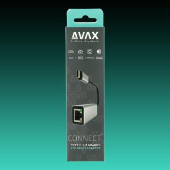 AVAX AD604 CONNECT+ Type C 3.0-Gigabit Ethernet adapter, alumínium kép