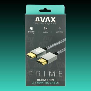 AVAX AV900 PRIME 2.1 HDMI 8K/60Hz Ultra vékony cink ötvözetű sodorszálas kábel, asztroszürke kép