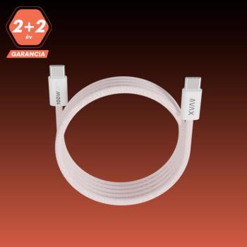 AVAX CB610P MAGNETY 100W USB C mágneses gyorstöltő kábel, fonott 1m, rózsaszín kép