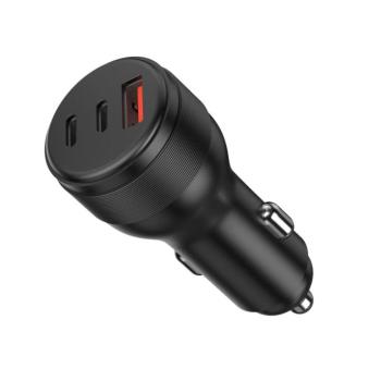 AVAX CC695 CARLY 95W autós töltő, USB-C (PD 3.0) + USB-A (QC), fekete kép