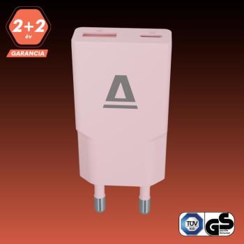 AVAX CH641P NANO SLIM 30W töltő adapter USB-C (PD3.0)+USB-A (QC3.0),rózsaszín kép