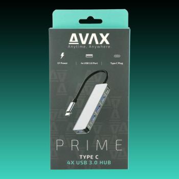 AVAX HB901 PRIME Type C-4xUSB 3.0 HUB+CF töltés kép