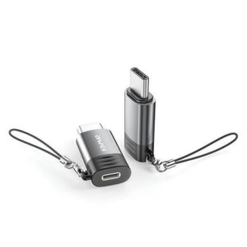AWEI A12 Type-C - Lightning adapter - szürke kép
