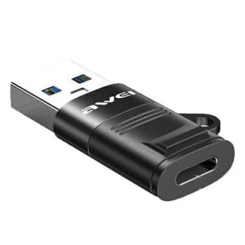 AWEI adapter CL-13 USB-C/USB-A fekete kép