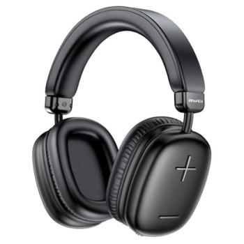 AWEI AT6 bluetooth fejhallgató SZTEREO (v5.4, mikrofon, kártyaolvasó, 3.5mm jack aljzat) FEKETE kép