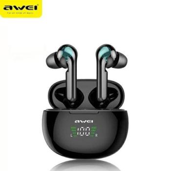 AWEI Bluetooth fülhallgató 5.0 T15P TWS + dokkolóállomás fekete kép