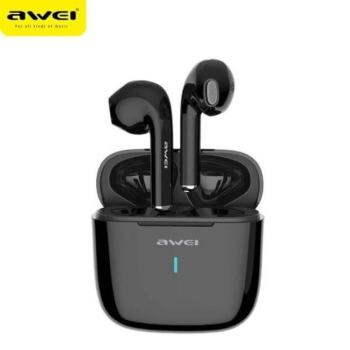 AWEI Bluetooth fülhallgató 5.0 T26 TWS + dokkolóállomás fekete kép