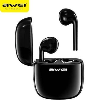 AWEI Bluetooth fülhallgató 5.0 T28 TWS + dokkolóállomás fekete kép