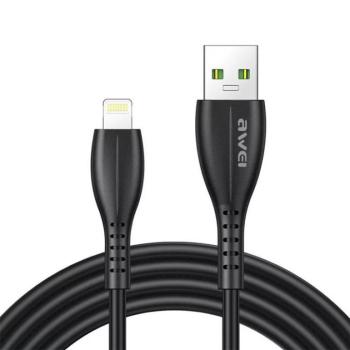 AWEI CL-115L USB-A - Lightning kábel 2.4A 1m - fekete kép